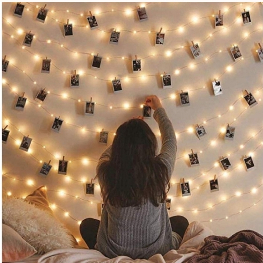 UO Fairy String Lights Photo Clips VSCO 33 ft 100